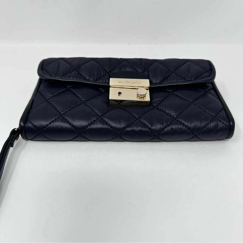 MZ Wallace Crosby Lock Wristlet Wallet Black - Picture 8 of 12
